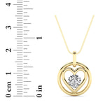 0.75CTW Round Shaped Lab Grown Diamond (F/VS) Necklace in 14K Yellow Gold