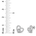 0.5Cttw Round Shaped Lab Grown Diamond (F/VS ) Heart Earrings in 14K Gold