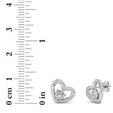 0.5Cttw Round Shaped Lab Grown Diamond (F/VS ) Heart Earrings in 14K Gold