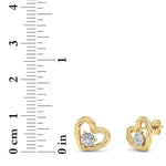 0.5Cttw Round Shaped Lab Grown Diamond (F/VS ) Heart Earrings in 14K Gold
