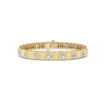 7CTW Round Lab Grown Diamond (F/VS ) Bangle Bracelet in 14K Gold