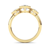 2CTW Oval Shaped Lab Grown Diamond (F/VS) Ring in 14K Yellow Gold