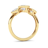 2CTW Oval Shaped Lab Grown Diamond (F/VS) Ring in 14K Yellow Gold