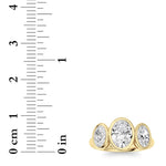 2CTW Oval Shaped Lab Grown Diamond (F/VS) Ring in 14K Yellow Gold