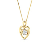 1CTW Round Shaped Lab Grown Diamond (F/VS) Necklace in 14K Yellow Gold