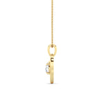 1CTW Round Shaped Lab Grown Diamond (F/VS) Necklace in 14K Yellow Gold