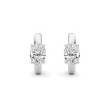 1CTW Oval Shaped Lab Grown Diamond (F/VS ) Huggie Earrings in 14K Gold