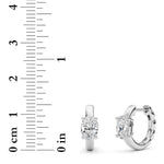 1CTW Oval Shaped Lab Grown Diamond (F/VS ) Huggie Earrings in 14K Gold