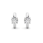 1CTW Round Shaped Lab Grown Diamond (F/VS ) Huggie Earrings in 14K Gold