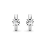 1CTW Round Shaped Lab Grown Diamond (F/VS ) Huggie Earrings in 14K Gold