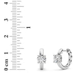 1CTW Round Shaped Lab Grown Diamond (F/VS ) Huggie Earrings in 14K Gold