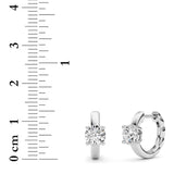 1CTW Round Shaped Lab Grown Diamond (F/VS ) Huggie Earrings in 14K Gold