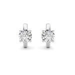 2CTW Round Shaped Lab Grown Diamond (F/VS ) Huggie Earrings in 14K Gold