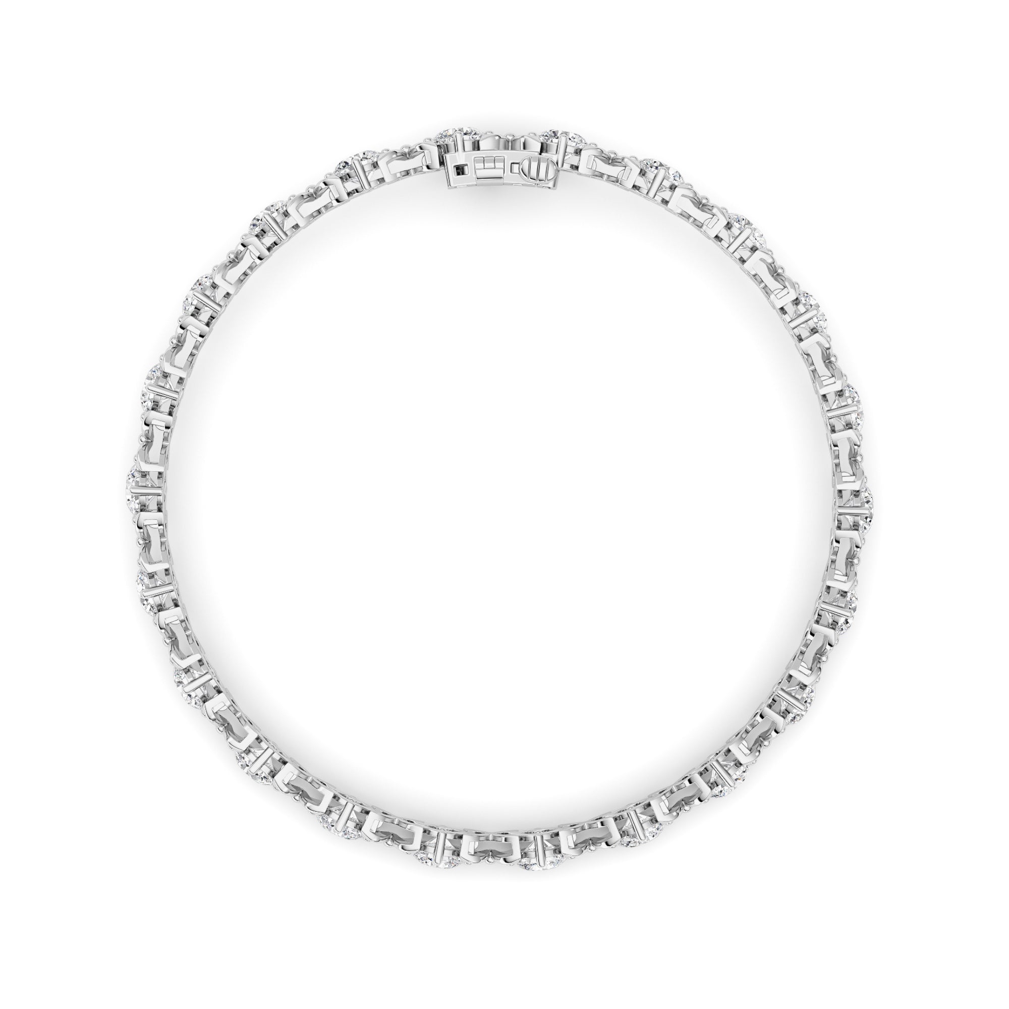 7CTW Round Lab Grown Diamond (F/VS ) Bracelet in 14K Gold