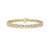 7CTW Round Lab Grown Diamond (F/VS ) Bracelet in 14K Gold