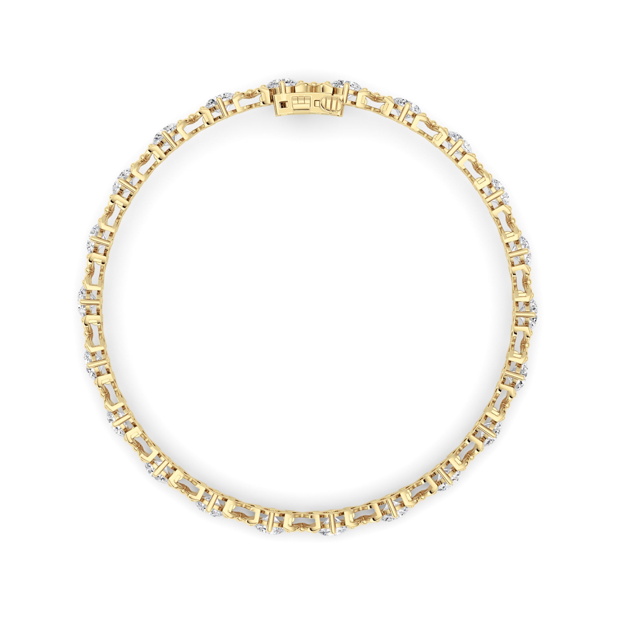 7CTW Round Lab Grown Diamond (F/VS ) Bracelet in 14K Gold