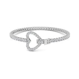 5CTW Round Shaped Lab Grown Diamond (F/VS) Bracelet in 14K White Gold