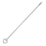 5CTW Round Shaped Lab Grown Diamond (F/VS) Bracelet in 14K White Gold