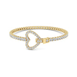 5CTW Round Shaped Lab Grown Diamond (F/VS) Bracelet in 14K Yellow Gold