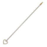5CTW Round Shaped Lab Grown Diamond (F/VS) Bracelet in 14K Yellow Gold