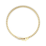 5CTW Round Shaped Lab Grown Diamond (F/VS) Bracelet in 14K Yellow Gold