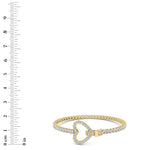 5CTW Round Shaped Lab Grown Diamond (F/VS) Bracelet in 14K Yellow Gold