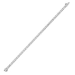 10CTW Emerald Shaped Lab Grown Diamond (F/VS) Bracelet in 14K White Gold