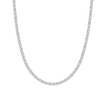 25CTW Emerald Shaped Lab Grown Diamond (F/VS) Necklace in 14K White Gold
