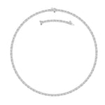 25CTW Emerald Shaped Lab Grown Diamond (F/VS) Necklace in 14K White Gold