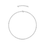 25CTW Emerald Shaped Lab Grown Diamond (F/VS) Necklace in 14K White Gold