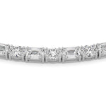 25CTW Emerald Shaped Lab Grown Diamond (F/VS) Necklace in 14K White Gold