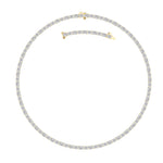 25CTW Emerald Shaped Lab Grown Diamond (F/VS) Necklace in 14K Yellow Gold