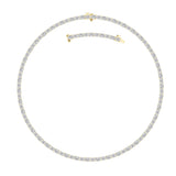 25CTW Emerald Shaped Lab Grown Diamond (F/VS) Necklace in 14K Yellow Gold