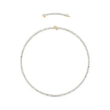 25CTW Emerald Shaped Lab Grown Diamond (F/VS) Necklace in 14K Yellow Gold