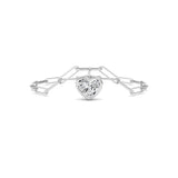3CTW Heart Lab Grown Diamond (F/VS ) Bezel Set Bracelet in 14K Gold