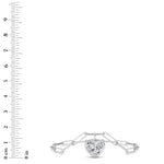 3CTW Heart Lab Grown Diamond (F/VS ) Bezel Set Bracelet in 14K Gold