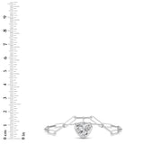 3CTW Heart Lab Grown Diamond (F/VS ) Bezel Set Bracelet in 14K Gold
