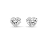6CTW Heart Shaped Lab Grown Diamond (F/VS ) Stud Earrings in 14K Gold