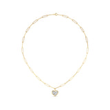 4CTW Heart Shape Lab Grown Diamond (F/VS ) Necklace in 14K Gold