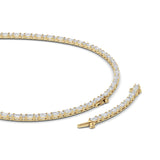 28CTW Mix Shaped Lab Grown Diamond Necklace in 14K Gold (F/VS)