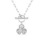 1CTW Round Shaped Lab Grown Diamond (F/VS) Necklace in 14K White Gold