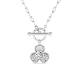 1CTW Round Shaped Lab Grown Diamond (F/VS) Necklace in 14K White Gold