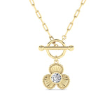 1CTW Round Shaped Lab Grown Diamond (F/VS) Necklace in 14K Yellow Gold