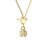 1CTW Round Shaped Lab Grown Diamond (F/VS) Necklace in 14K Yellow Gold
