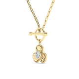 1CTW Round Shaped Lab Grown Diamond (F/VS) Necklace in 14K Yellow Gold