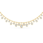 10CTW MX Shaped Lab Grown Diamond (F/VS) Necklace in 14K Yellow Gold