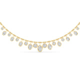10CTW MX Shaped Lab Grown Diamond (F/VS) Necklace in 14K Yellow Gold