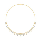 10CTW MX Shaped Lab Grown Diamond (F/VS) Necklace in 14K Yellow Gold