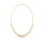 10CTW MX Shaped Lab Grown Diamond (F/VS) Necklace in 14K Yellow Gold