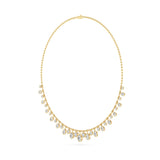 10CTW MX Shaped Lab Grown Diamond (F/VS) Necklace in 14K Yellow Gold